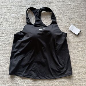 Nike Swoosh Bra 3x Plus Size Black Dri- Fit Tank Top